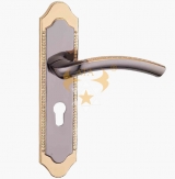 C3306钛黑K金锌+铝合金门锁